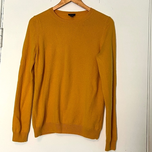 Talbots Audrey Pure Cashmere Sweater in Goldenrod Yellow, L - Picture 2 of 8